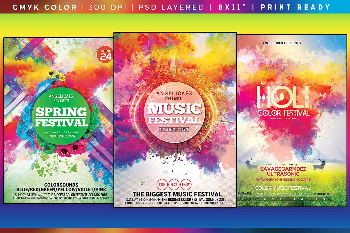 Top Colorful Bundles Volume 1 in Flyer Templates - product preview 8
