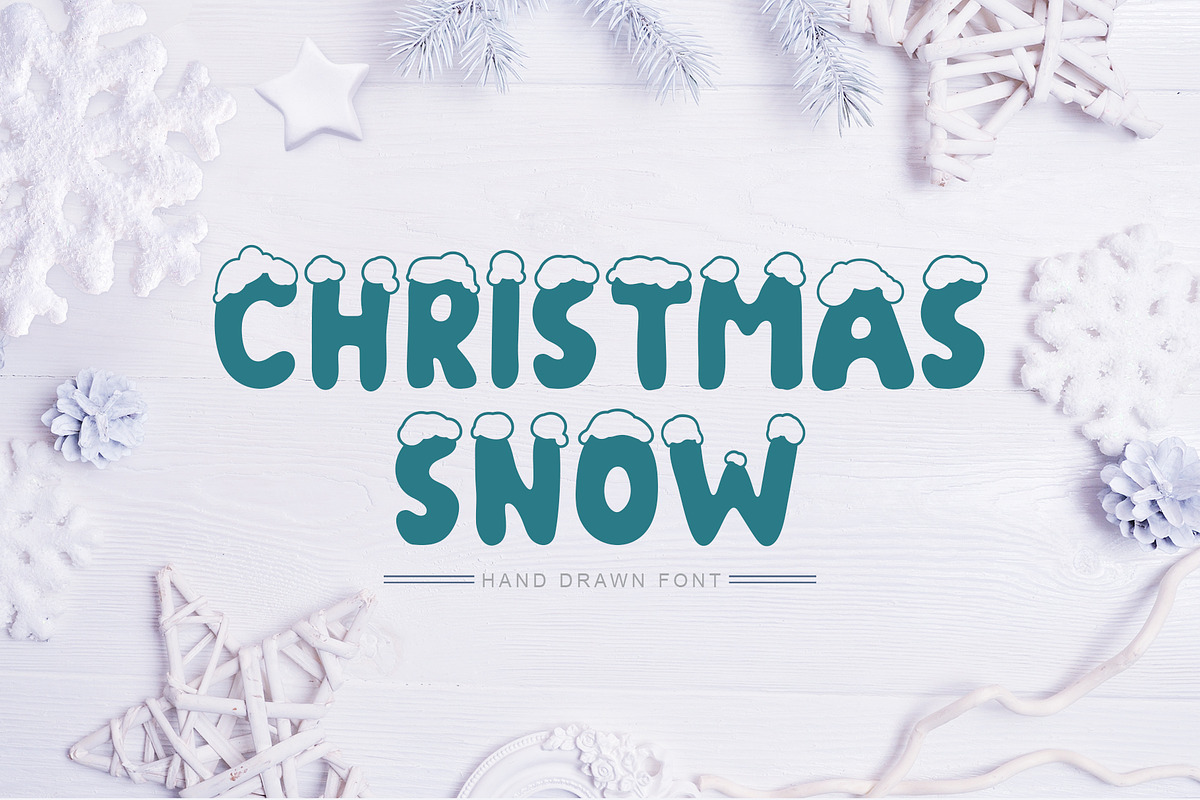 Christmas Snow Hand Drawn Font in Christmas Fonts - product preview 8