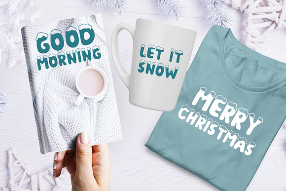 Christmas Snow Hand Drawn Font in Christmas Fonts - product preview 5