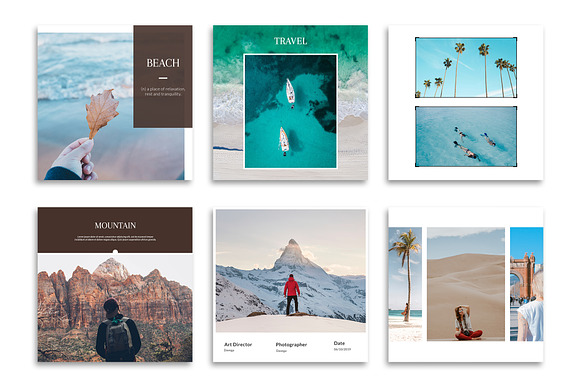 Travel Instagram Posts Template in Instagram Templates - product preview 1