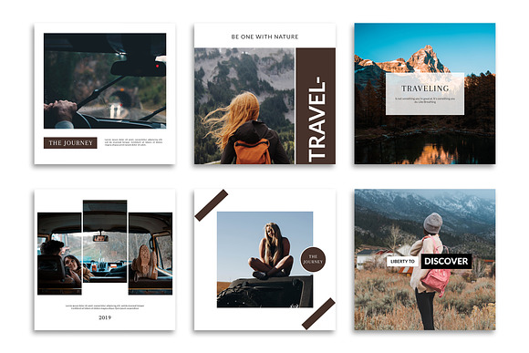 Travel Instagram Posts Template in Instagram Templates - product preview 2