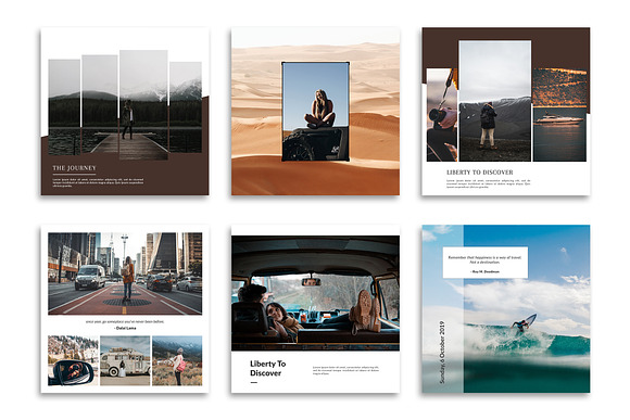 Travel Instagram Posts Template in Instagram Templates - product preview 3