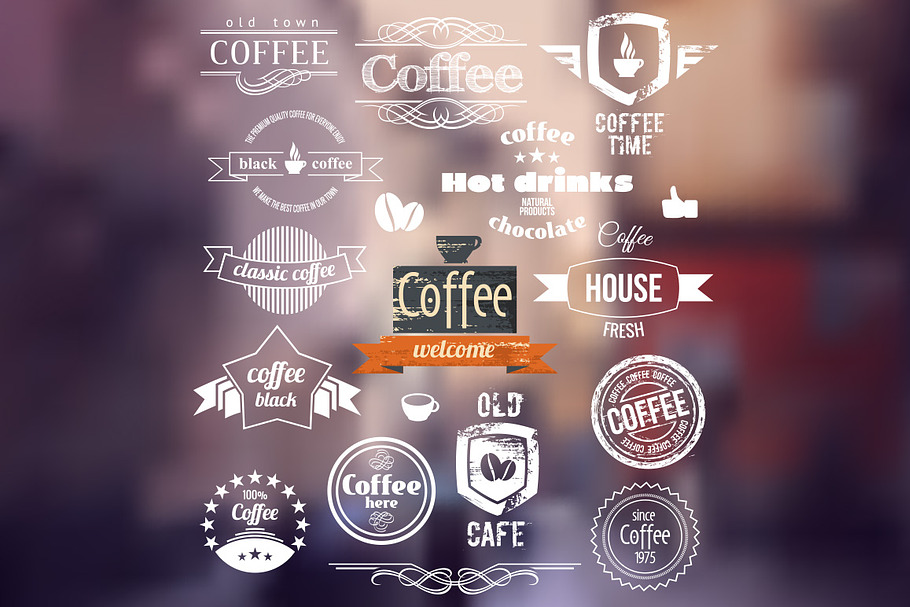Coffee Logo. Old Town Stamp concept. in Illustrations - product preview 8