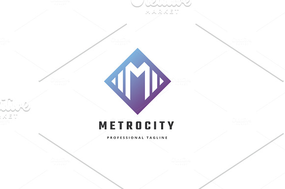 Metro City Letter M Logo in Logo Templates - product preview 2