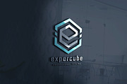 Expert Cube Letter E Logo