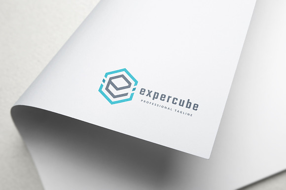 Expert Cube Letter E Logo in Logo Templates - product preview 3