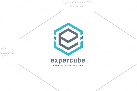 Expert Cube Letter E Logo in Logo Templates - product preview 4