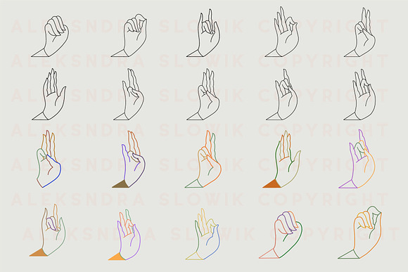10 Mudras & Logo Pack in Illustrations - product preview 4