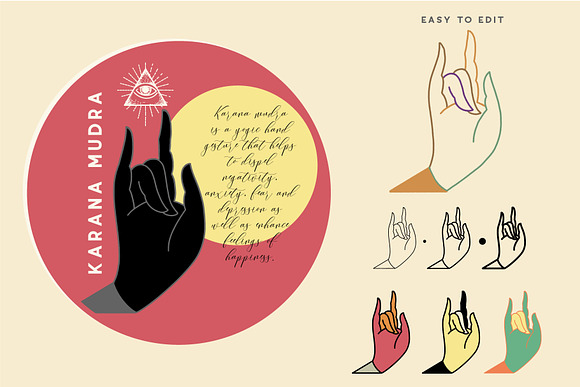 10 Mudras & Logo Pack in Illustrations - product preview 6