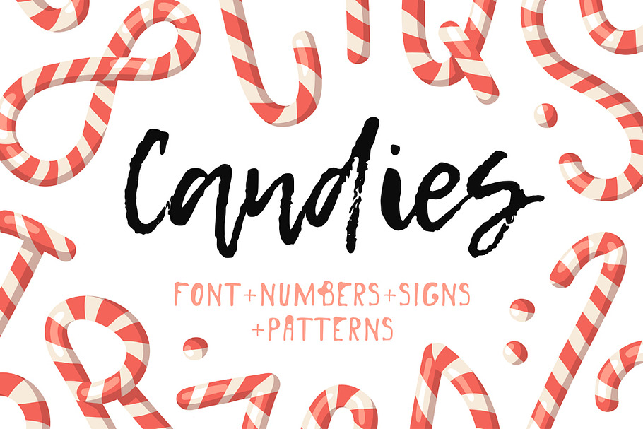 Candies Font, Signs & Patterns