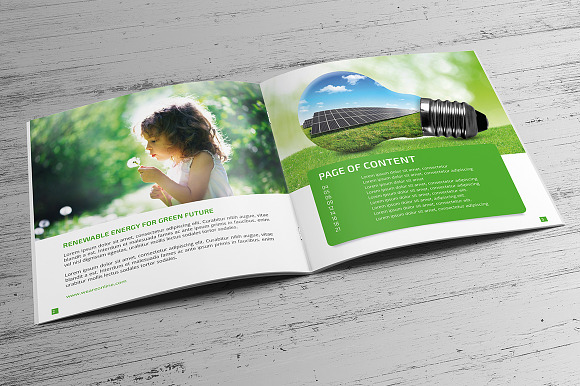 Renewable Energy Square Brochure in Brochure Templates - product preview 1