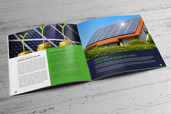 Renewable Energy Square Brochure in Brochure Templates - product preview 3