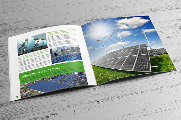 Renewable Energy Square Brochure in Brochure Templates - product preview 5