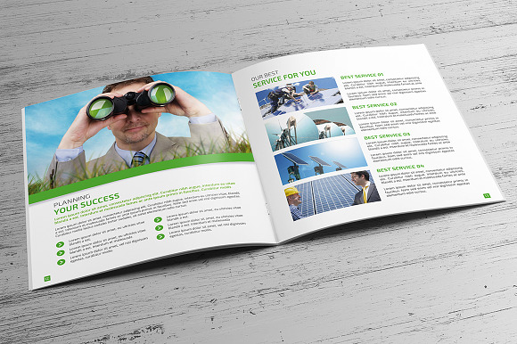 Renewable Energy Square Brochure in Brochure Templates - product preview 6