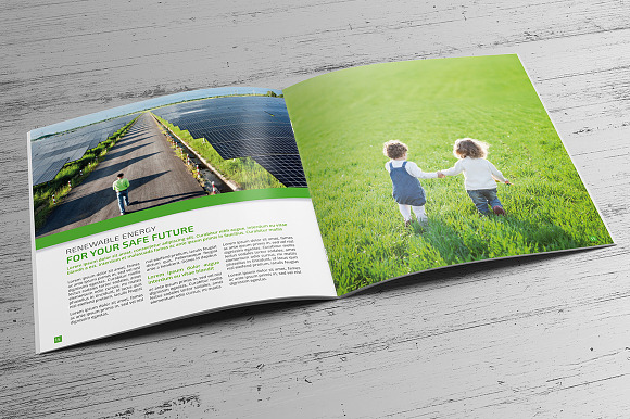 Renewable Energy Square Brochure in Brochure Templates - product preview 7