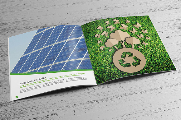 Renewable Energy Square Brochure in Brochure Templates - product preview 10