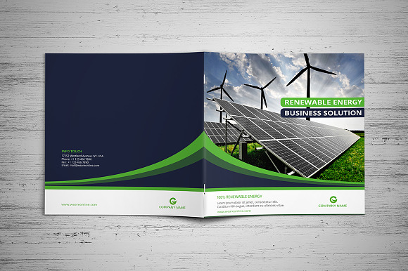 Renewable Energy Square Brochure in Brochure Templates - product preview 11