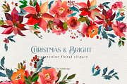 Christmas Bright Watercolor Clipart