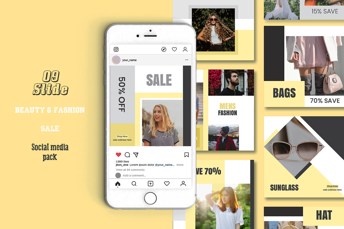 Fashion Sale Instagram Template in Instagram Templates - product preview 8