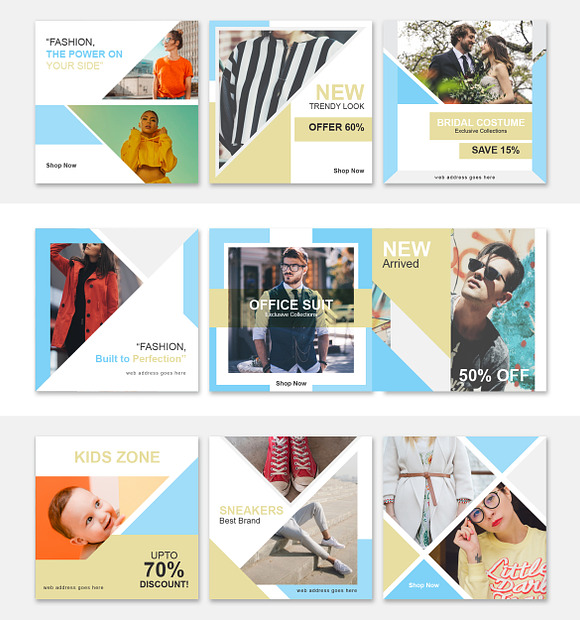 Fashion Social Media Pack in Instagram Templates - product preview 4