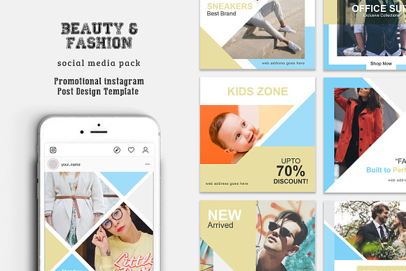Fashion Social Media Pack in Instagram Templates - product preview 5