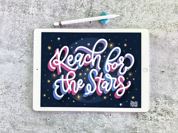 Celestial Lettering Procreate Bundle in Add-Ons - product preview 10