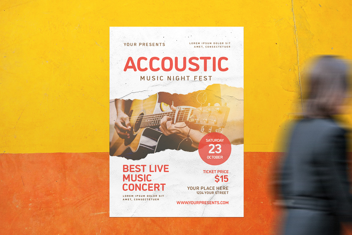Accoustic Music Flyer in Flyer Templates - product preview 8