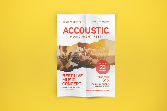 Accoustic Music Flyer in Flyer Templates - product preview 1