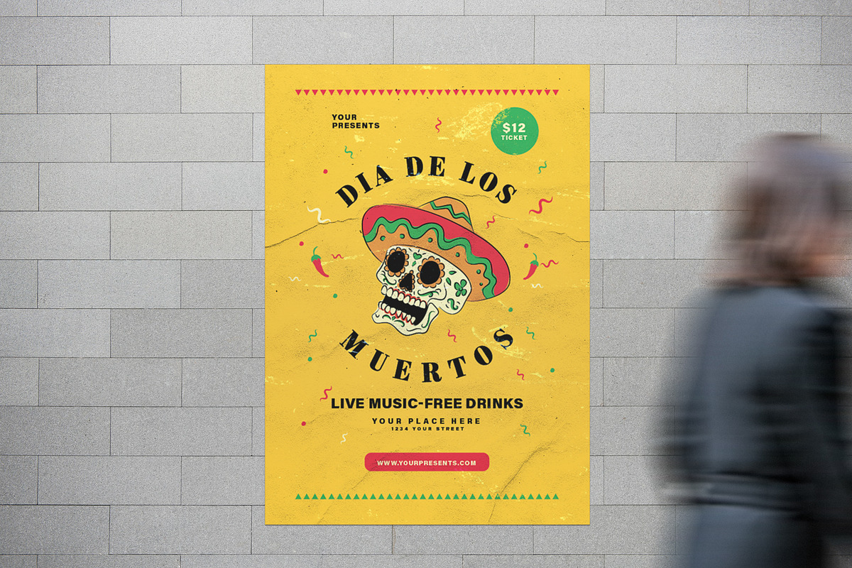 Dia De Los Muertos Flyer in Flyer Templates - product preview 8