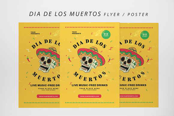 Dia De Los Muertos Flyer in Flyer Templates - product preview 1