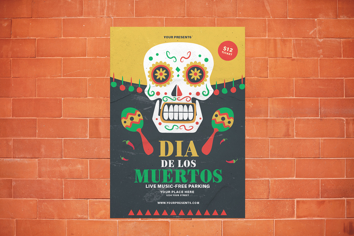 Dia De Los Muertos Flyer in Flyer Templates - product preview 8