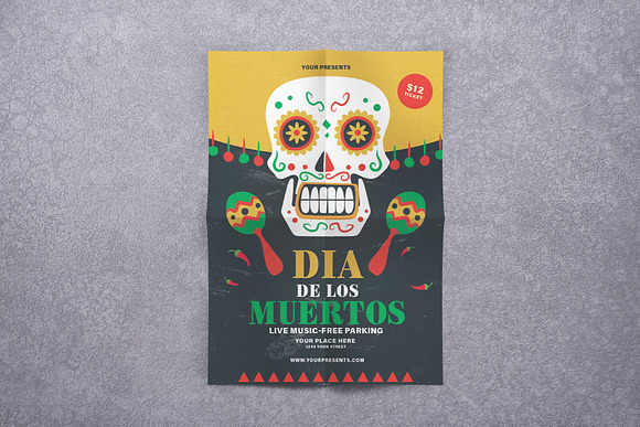 Dia De Los Muertos Flyer in Flyer Templates - product preview 1