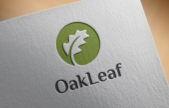 Oak Leaf Logo in Logo Templates - product preview 3