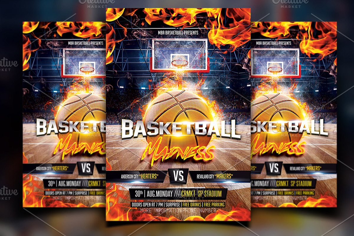 Basketball Madness in Flyer Templates - product preview 8