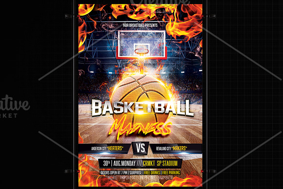 Basketball Madness in Flyer Templates - product preview 2