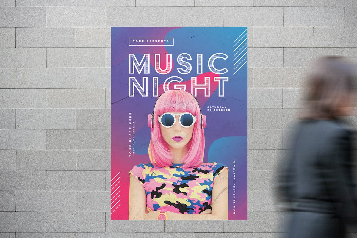 Music Night Flyer in Flyer Templates - product preview 8