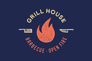 Meat logo. Logo for grill house