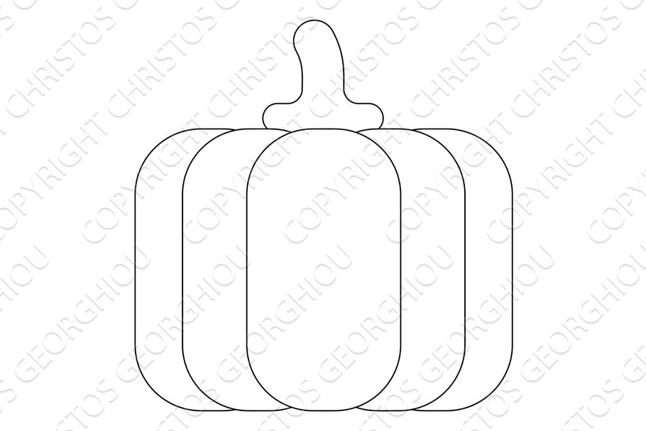 Pumpkin Cartoon Vegetable Coloring in Illustrations - product preview 8