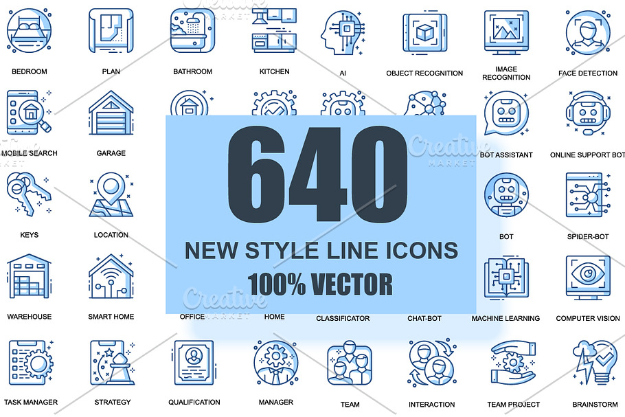 640 Business Thin Line Icons in Icons - product preview 8