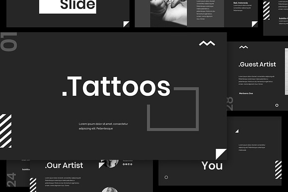 Tattoo Keynote Presentation in Keynote Templates - product preview 3