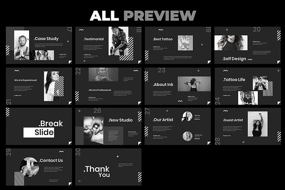Tattoo Keynote Presentation in Keynote Templates - product preview 5