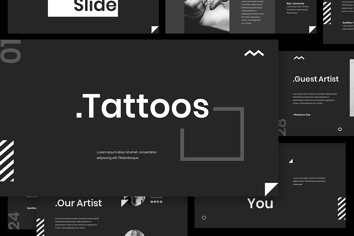Tattoo Google Slides Presentation in Google Slides Templates - product preview 8