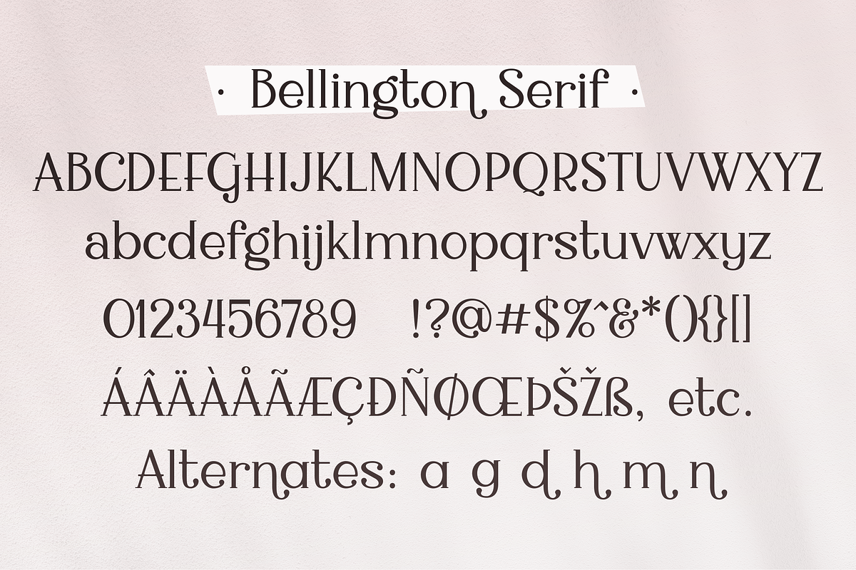 Bellington, a charming serif font in Display Fonts - product preview 8