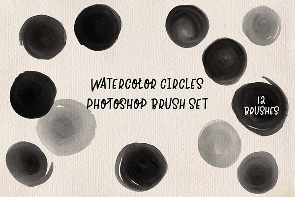 Watercolor Circles Brush Pack