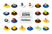 Isometric icons - Holidays