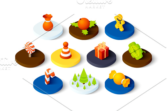 Isometric icons - Holidays in Holiday Icons - product preview 2