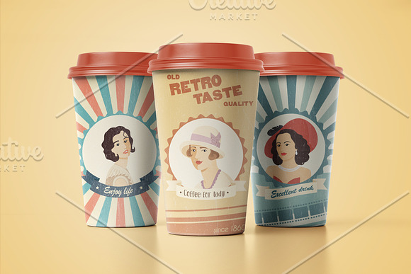 Avatars Retro people vector cartoon in Illustrations - product preview 6