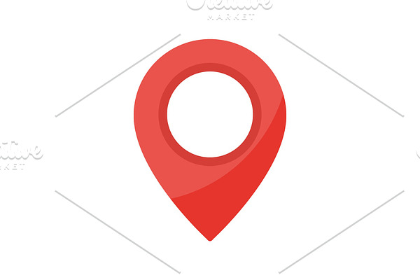 Red map pointer icon.