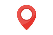 Red map pointer icon.
