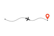 Airplane flight path